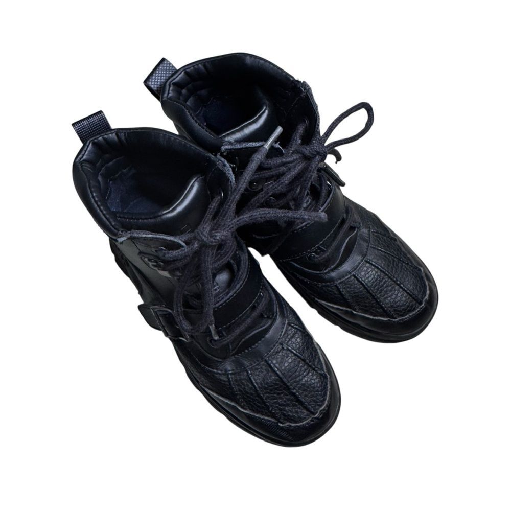 Polo Ralph Lauren Boy's Black Leather Ranger Hi II Boot Size 2